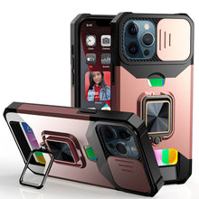 For Apple iPhone 11 Multi-Use Card Magnetic Ring Stand Camera Protection Case