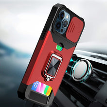 For Apple iPhone 11 Multi-Use Card Magnetic Ring Stand Camera Protection Case