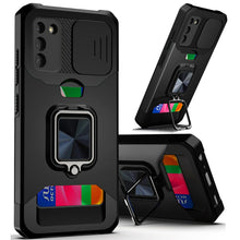 For Samsung Galaxy S22 Multi-Functional Card Magnetic Ring Stand Camera Case