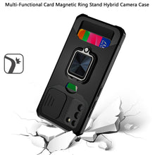 For Samsung Galaxy S22 Plus Multi-Functional Card Ring Stand Camera Slider Case