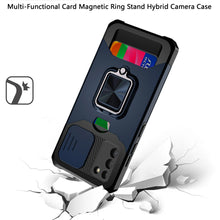 For Samsung Galaxy S22 Plus Multi-Functional Card Ring Stand Camera Slider Case