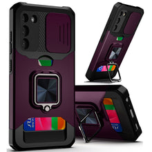 For Samsung Galaxy S24 Case Multi-Functional Card Magnetic Ring Stand Hybrid