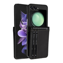 For Samsung Galaxy Z Flip 6 Case Vegan Leather Phone Wallet with Card Slots