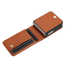 For Samsung Galaxy Z Flip 6 Case Vegan Leather Phone Wallet with Card Slots