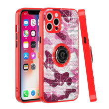 For iPhone 13 PRO Case Full Bling Crystal Design Cover with Magnetic Ring Stand