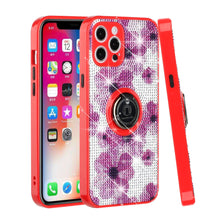 For iPhone 13 PRO Case Full Bling Crystal Design Cover with Magnetic Ring Stand