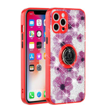 For iPhone 13 PRO Case Full Bling Crystal Design Cover with Magnetic Ring Stand