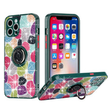 For iPhone 13 PRO Case Full Bling Crystal Design Cover with Magnetic Ring Stand