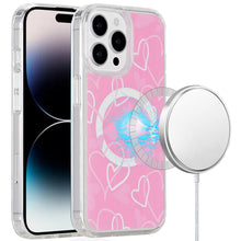 For iPhone 14 PRO MAX 6.7 in. Case Magnetic Circle Printed UV Design Phone Cover