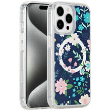 For iPhone 15 Pro Max Case Magnetic Circle Printed UV Design + 2 Tempered Glass