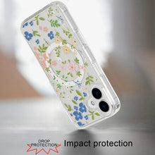 For iPhone 16 Plus 6.7in Case Magnetic Circle Printed UV Design + Tempered Glass