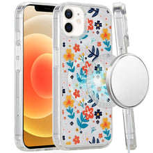 For iPhone 12/12 Pro Case Magnetic Circle Printed UV Design + Tempered Glass