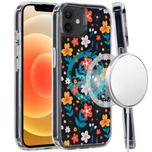 For iPhone 12/12 Pro Case Magnetic Circle Printed UV Design + Tempered Glass