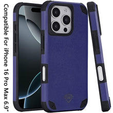 For iPhone 16 PRO MAX Case Magnetic Circle Rugged Dual Layered + Tempered Glass