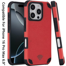 For iPhone 16 PRO MAX Case Magnetic Circle Rugged Dual Layered + Tempered Glass