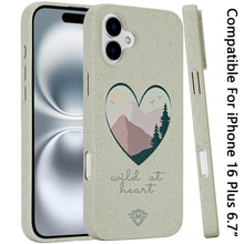 For iPhone 16 Plus 6.7in Case Bio-Degradable Material Cover + Tempered Glass