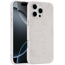 For iPhone 16 Pro 6.3in Case Bio-Degradable Material Phone Cover +Tempered Glass