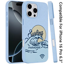 For iPhone 16 Pro 6.3in Case Bio-Degradable Material Phone Cover +Tempered Glass