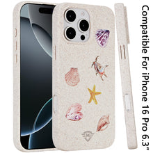For iPhone 16 Pro 6.3in Case Bio-Degradable Material Phone Cover +Tempered Glass