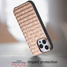 For iPhone 14 PRO MAX 6.7 in. Case Magnetic Circle Chrome Padded Look Cover