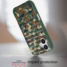 For iPhone 16 6.1inch Case Magnetic Circle Chrome Padded Look + Tempered Glass