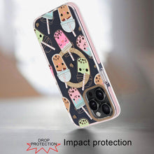 For iPhone 14 PRO MAX 6.7 in. Case Dual Layer In Mold Design Magnetic Circle