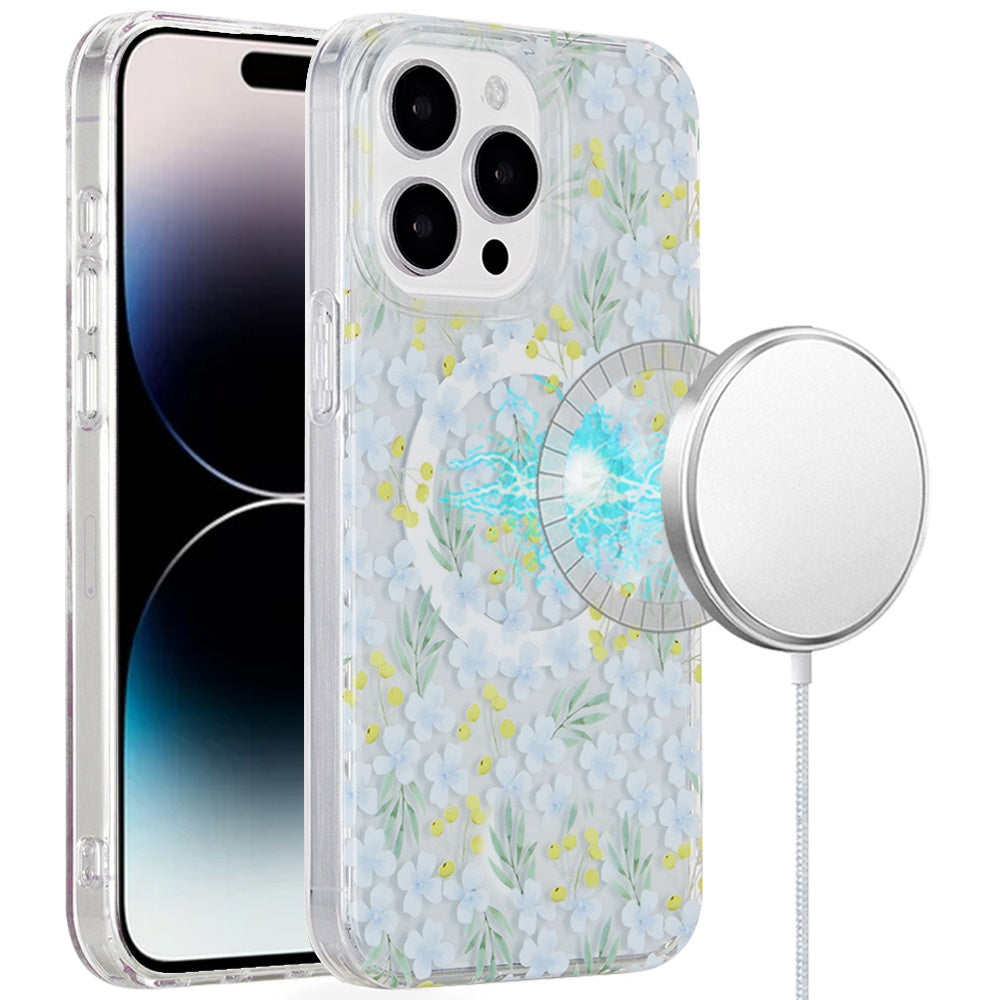 For iPhone 14 PRO MAX 6.7 in. Case Dual Layer In Mold Design Magnetic Circle