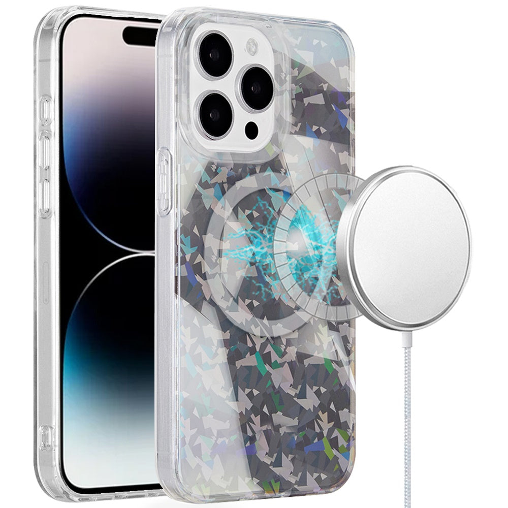 For iPhone 14 PRO MAX 6.7 in. Case Dual Layer In Mold Design Magnetic Circle