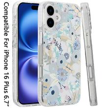 For iPhone 16 Plus 6.7in Case Dual Layer Design Magnetic Circle + Tempered Glass