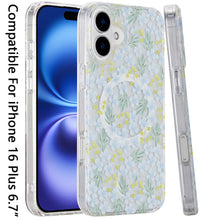 For iPhone 16 Plus 6.7in Case Dual Layer Design Magnetic Circle + Tempered Glass