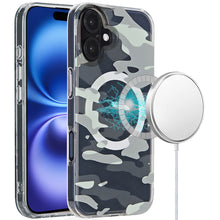For iPhone 16 Plus 6.7in Case Dual Layer Design Magnetic Circle + Tempered Glass