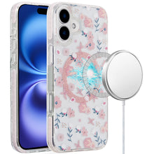 For iPhone 16 Plus 6.7in Case Dual Layer Design Magnetic Circle + Tempered Glass