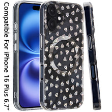 For iPhone 16 Plus 6.7in Case Dual Layer Design Magnetic Circle + Tempered Glass