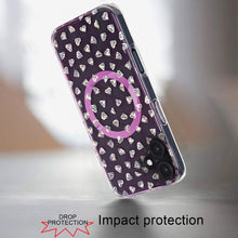 For iPhone 16 6.1inch Case Dual Layer IMD Design Magnetic Circle +Tempered Glass