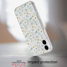 For iPhone 16 6.1inch Case Dual Layer IMD Design Magnetic Circle +Tempered Glass
