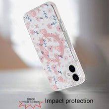 For iPhone 16 6.1inch Case Dual Layer IMD Design Magnetic Circle +Tempered Glass