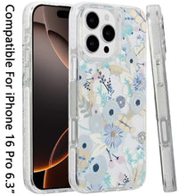 For iPhone 16 Pro 6.3in Case 2 Layer IMD Design Magnetic Circle + Tempered Glass