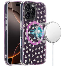 For iPhone 16 Pro 6.3in Case 2 Layer IMD Design Magnetic Circle + Tempered Glass