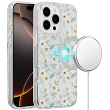 For iPhone 16 Pro 6.3in Case 2 Layer IMD Design Magnetic Circle + Tempered Glass
