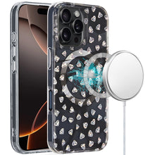 For iPhone 16 Pro 6.3in Case 2 Layer IMD Design Magnetic Circle + Tempered Glass