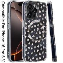 For iPhone 16 Pro 6.3in Case 2 Layer IMD Design Magnetic Circle + Tempered Glass