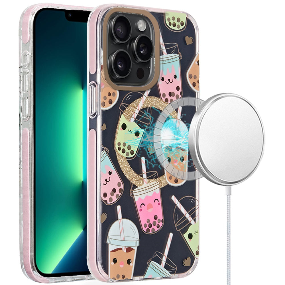 For iPhone 13 Pro Max 6.7 inch Case Dual Layer In Mold Design Magnetic Circle