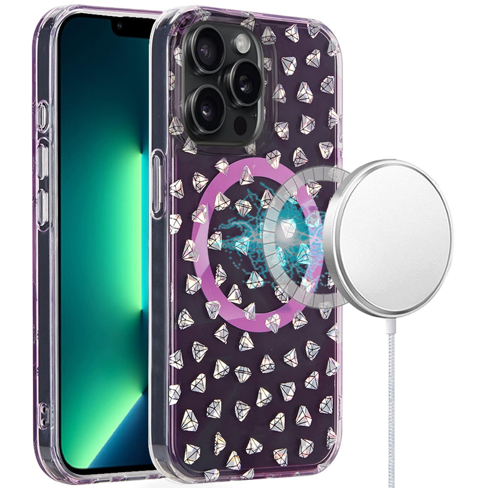 For iPhone 13 Pro Max 6.7 inch Case Dual Layer In Mold Design Magnetic Circle