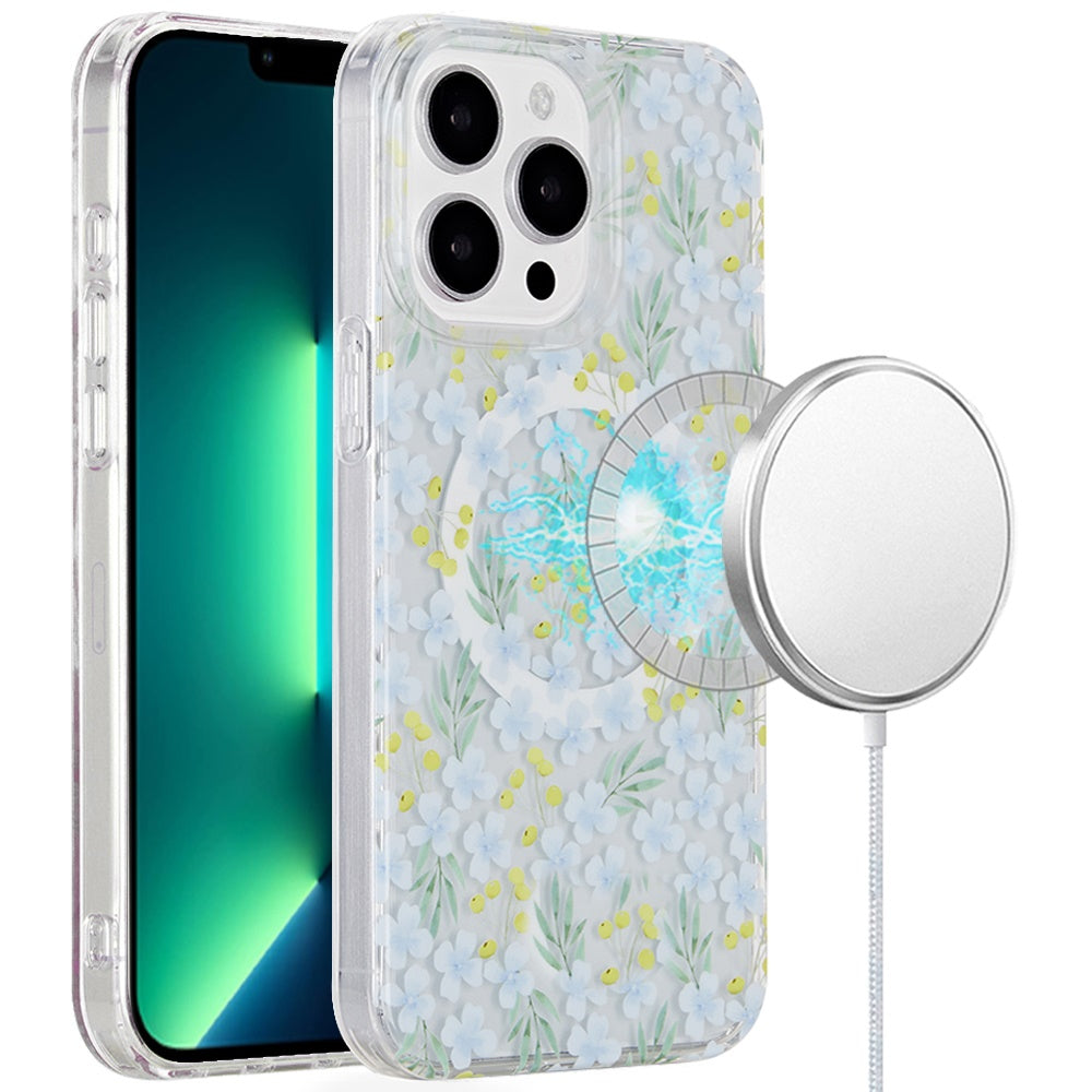 For iPhone 13 Pro Max 6.7 inch Case Dual Layer In Mold Design Magnetic Circle