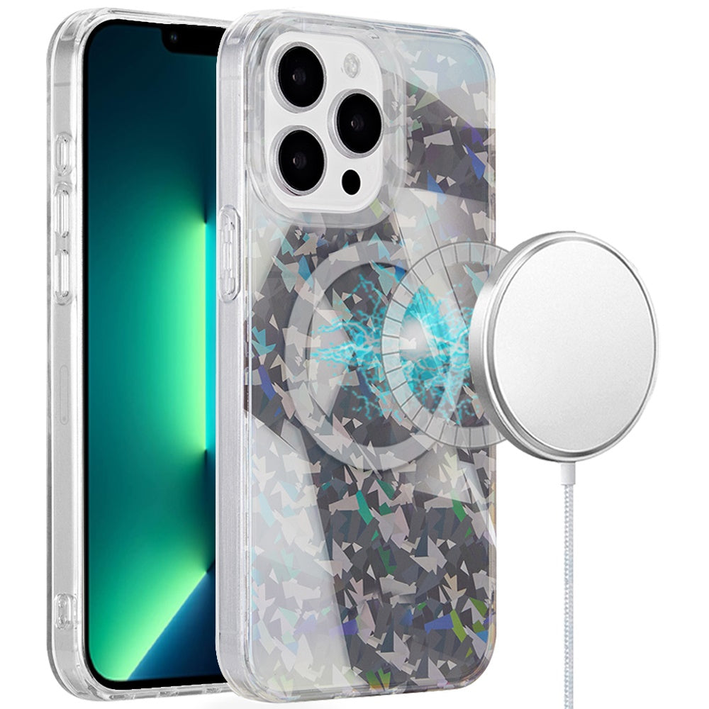 For iPhone 13 Pro Max 6.7 inch Case Dual Layer In Mold Design Magnetic Circle