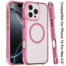 For iPhone 16 PRO MAX Case Magnetic Circle Shockproof Corner + Tempered Glass