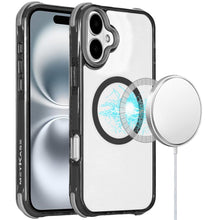 For iPhone 16 Plus 6.7in Case Magnetic Circle Shockproof Corner + Tempered Glass