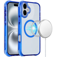 For iPhone 16 6.1inch Case Magnetic Circle Shockproof Corner + Tempered Glass