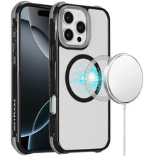 For iPhone 16 Pro 6.3in Case Magnetic Circle Shockproof Corner + Tempered Glass