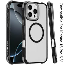 For iPhone 16 Pro 6.3in Case Magnetic Circle Shockproof Corner + Tempered Glass